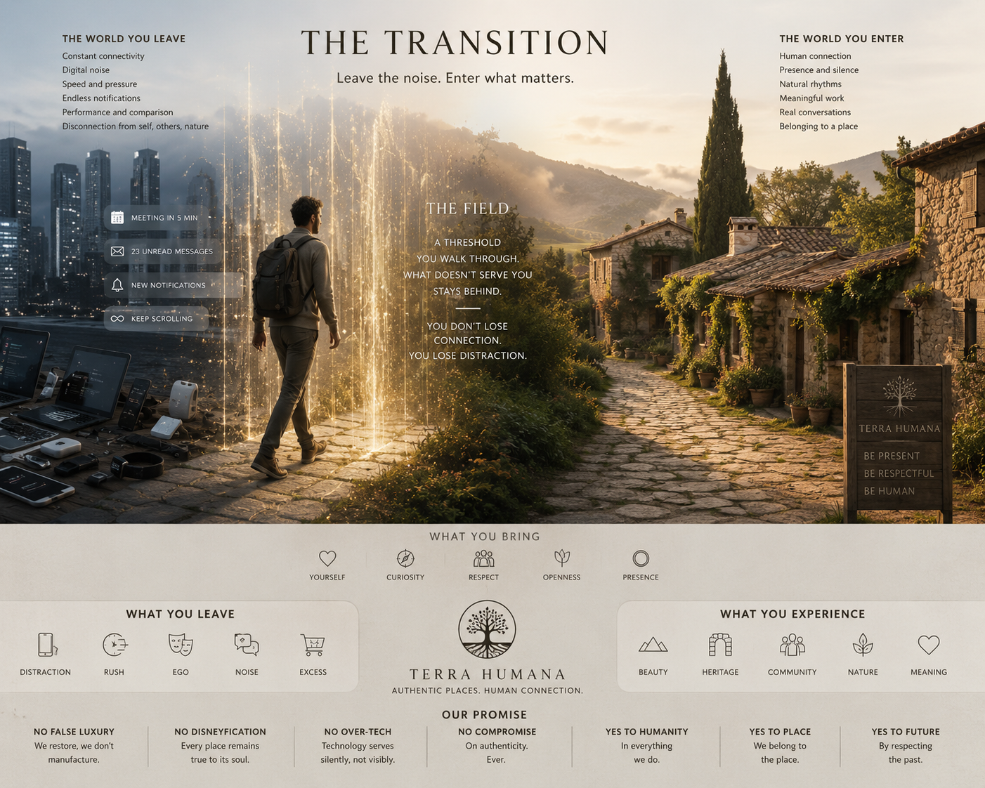 The Transition — from the world you leave to the world you enter